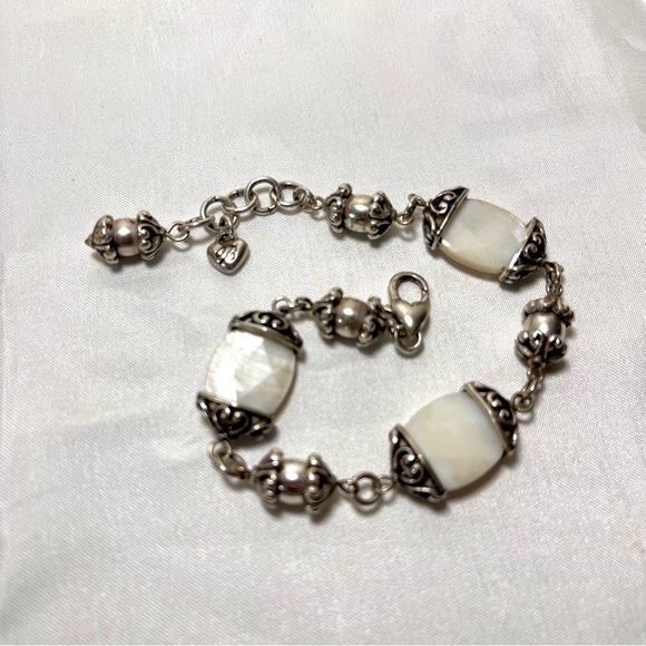 Brighton silver and mother of pearl bracelet - Picture 2 of 3
